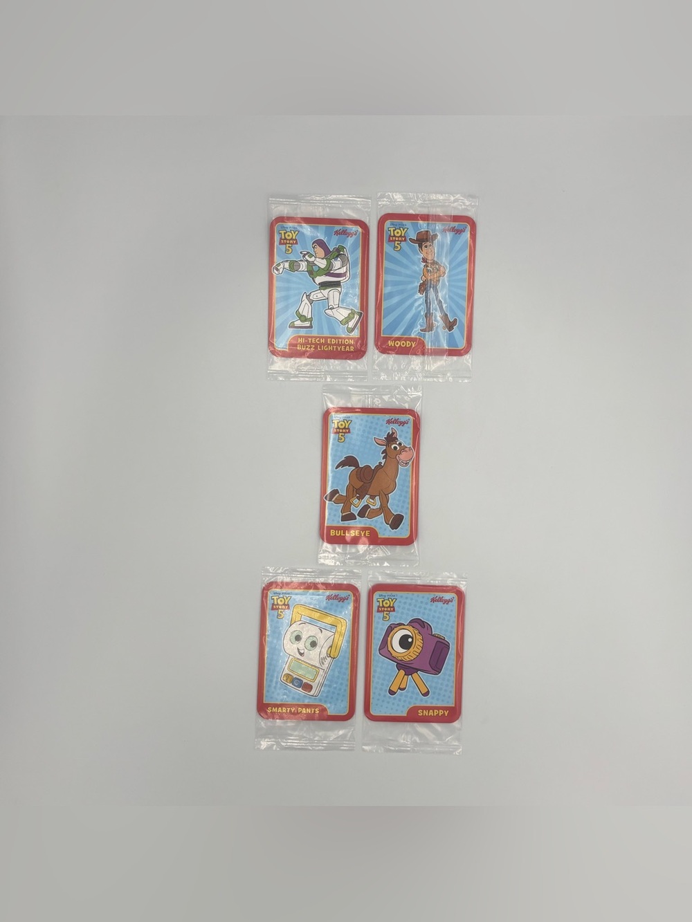 Toy Story 5 Kelloggs Trading Cards 5/9 Toy Lot- Buzz Lightyear Woody Bullseye